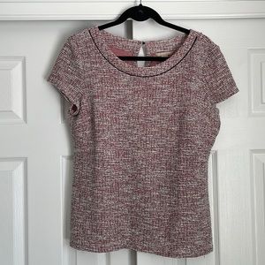 Banana Republic Tweed Short Sleeve Top